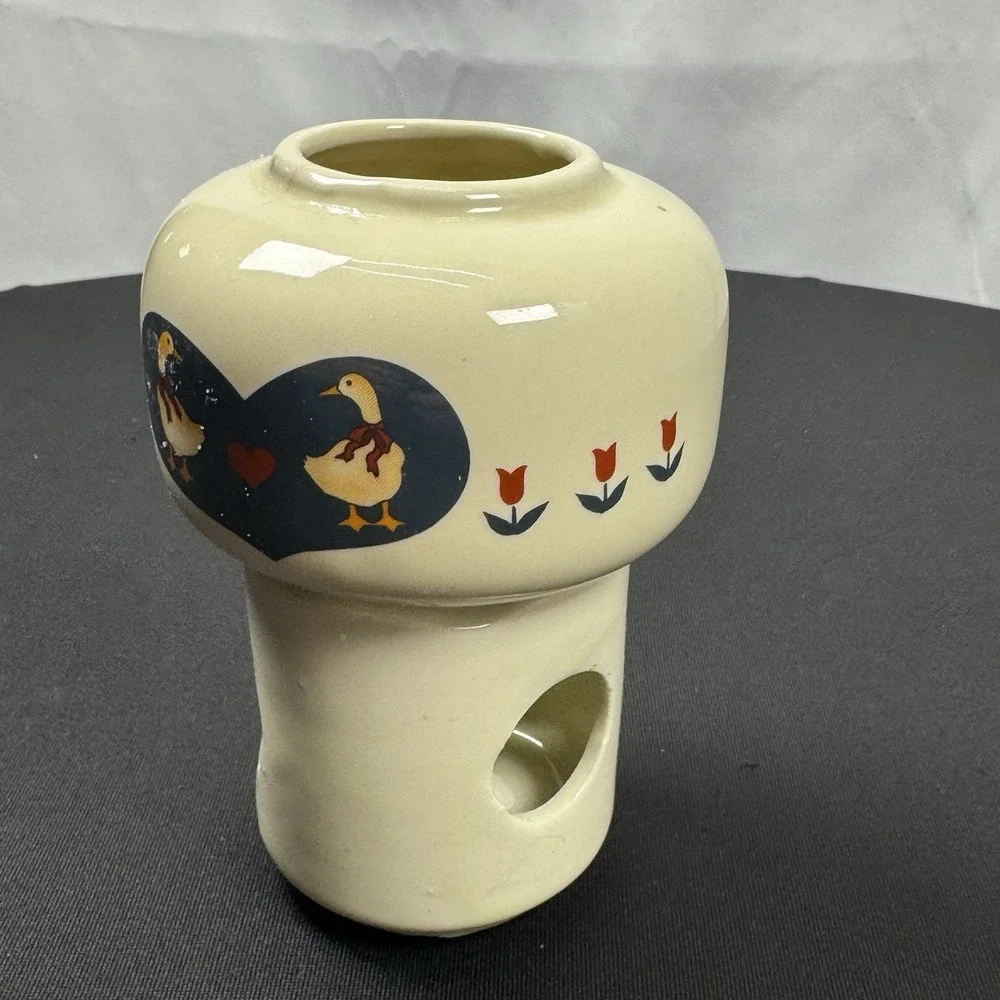Vintage Country Goose Ceramic Votive Candle and Scent Oil Warmer / 2‎ piece